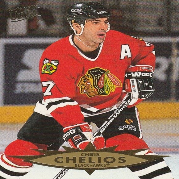 Chris Chelios Chicago Blackhawks NHL Hockey Card Collection - 10 Card Set - Picture 3 of 11